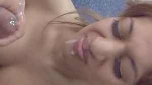 British Indian babe gives deepthroat blowjob and drinks cum in HD