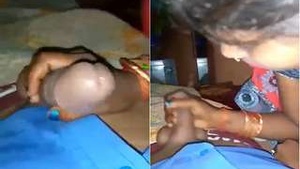 Desi Bhabhi Gives a Sensual Handjob and Blowjob in Part 1