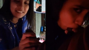 Cute Bangladeshi girl gives her older brother a blowjob in this steamy video