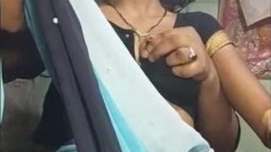 Husband squeezing the milk of his wife breasts Pinky Show