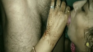 Desi housewife gives a sensual blowjob in this 369 video