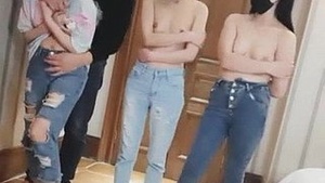 Hong Kong protesters 3 girls 1 Scrounger