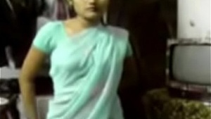 Indian college student in Sari seduces new
