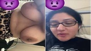 Sexy NRI Punjabi Girl Showing her Boobs