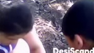 Arab amateur girl sucks and fucks in her pussy with two guys in a new