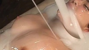 Japanese babes wide bukkake porn