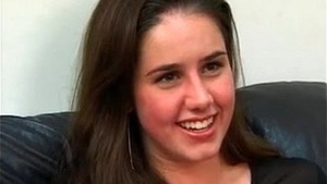 gangbang with a young brunette