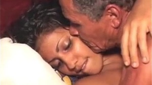 Girlfriend sucking and fucking the Happy Old Man