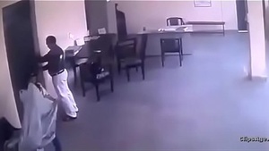 Collage director with an old young teacher