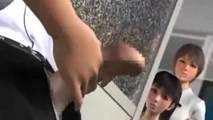 3D Crammer shows schoolgirls defending sideways how to suck!