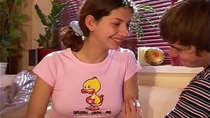 a young blonde girl and a guy just 18 years old