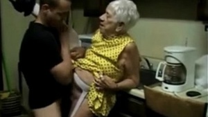 Granny fucks a boy 21 years old