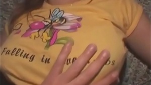 brothers playing with his natural big tits