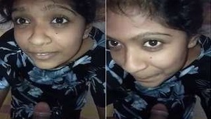 Cute Girl giving Blowjob