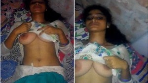 Exclusive Cute Indian Girl Boob pressing By lover