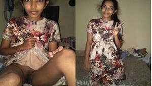 Cute look Lankan Girl giving Blowjob