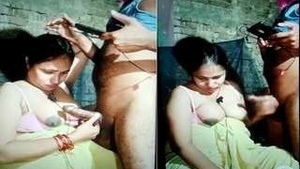 Desi Bhabhi Showing Her Big Boos and Blowjob