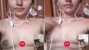 Sexy Girl Showing her Nude Body to Bf on Video Call