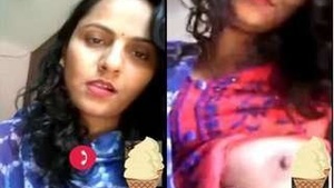 Sexy Bhabhi Showing Her Boobs on Video call