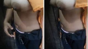 Exclusive Cute Indian Girl Showing her Big Boobs