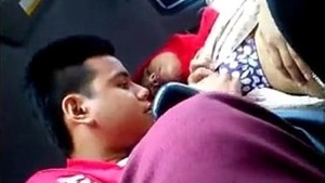 Malay girl fondled and sucked on her tits