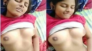 Super Cute Desi indian Girl Record Her Fingerring Video