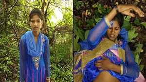 Desi girl is fucked outdoors in forest Desi MMS sex clip