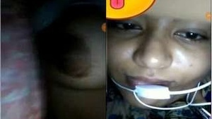 Cute Girl Showing Her Boobs and Pussy to Lover On Video Call