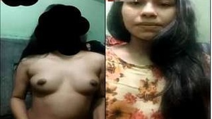 Village Girl Showing her Bathing On video Call