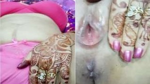 NEwly Wed Wife Showing Her Wet Pussy to Hubby