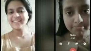 Desi indian Girl Showing her Bathing On Video Call