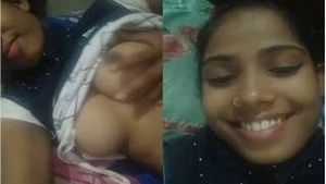 Cute indian Girl Blowjob and Showing Boobs