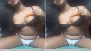 Horny Desi Girl With Carrot
