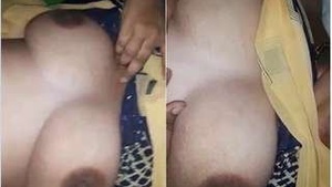 Desi Wife Boob Pressing By Hubby and Rub her Dick in boobs