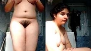 Cute Girl Bathing Selfie Video