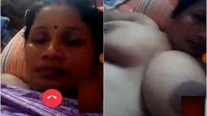 Horny Desi Boudi Showing her Big Boobs TO Lover