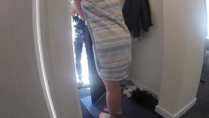 Newly divorced young mommy Demonstrates her body, Seduces and fucks Courier. She lets him cum inside