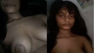 Horny Girl Showing Boobs and Pussy