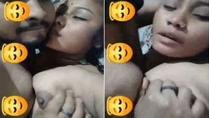 Super Sexy Look Desi indian Girl Boob Pressing and Fucking By Lover