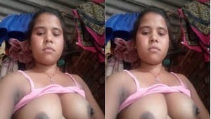 Cute Village Girl Shows her Big Boobs and Fingering