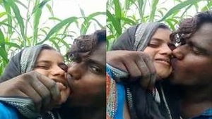 Desi Lover OutDoor Kissing