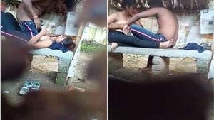 Desi Clg Lover OutDoor Romance