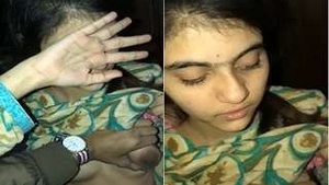 Shy Desi Girl with big Boobs Pressing By Lover