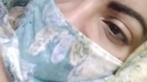 Real Arabic Muslim mom masturbates her pussy surrounding a new orgasm first porn Hijab Cam combined with show