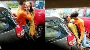 Desi Lover OutDoor Romance and Kissing