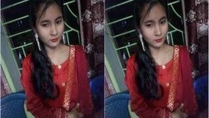 Cute Desi indian Girl Showing Boobs and Wet Pussy