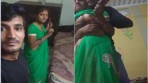 Sexy Desi Bhabhi Boob Pressing Dewar and Bhabhi Got Angry