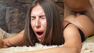 Russian teenager stretches his ass out SPIT