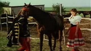 Soldier gives a ride to a young village girl