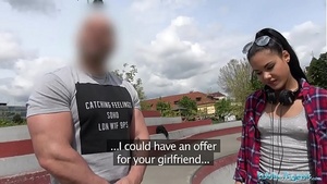 Public Agent Apolonia Lapiedra Fucking on the stairs while the guy waits